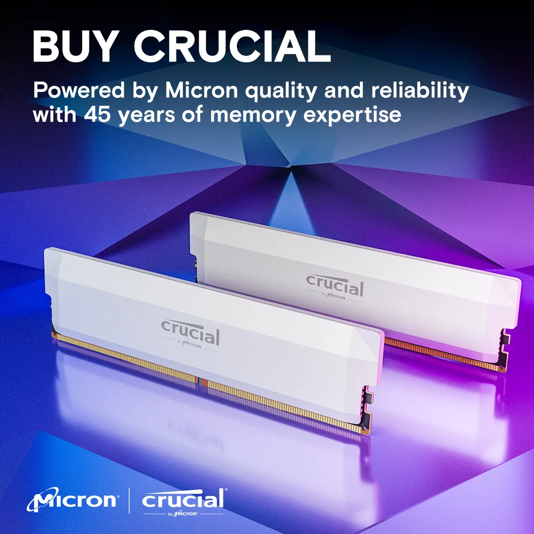 Crucial Pro OC Kit2x16GB DDR5-6000 White