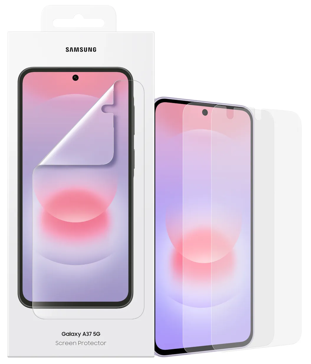 Samsung Clear Protective Film for Galaxy A37, 2 pcs with applicator