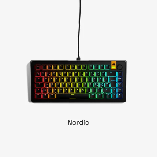Glorious GMMK 3 HE 75% Prebuilt, Hall Effect Fox - gaming keyboard, black