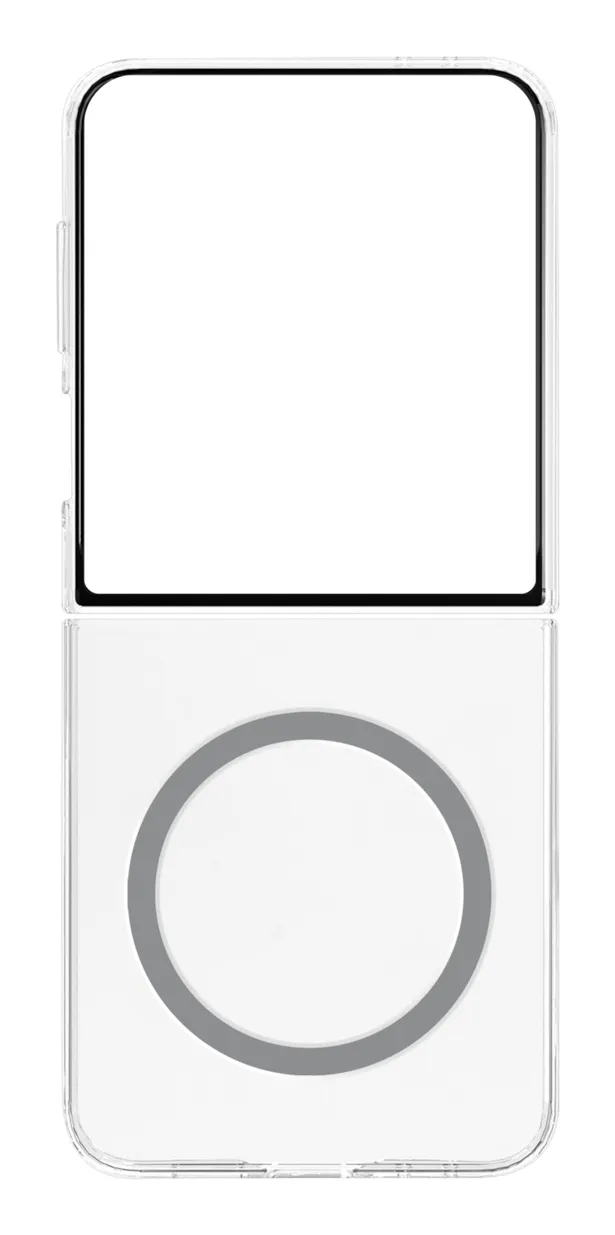 Samsung Galaxy Z Flip7 Clear Magnet Case -suojakuori, L&auml;pin&auml;kyv&auml;