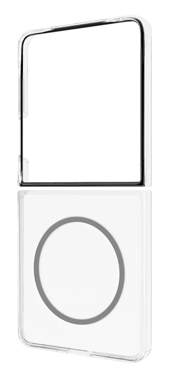 Samsung Galaxy Z Flip7 Clear Magnet Case -suojakuori, L&auml;pin&auml;kyv&auml;