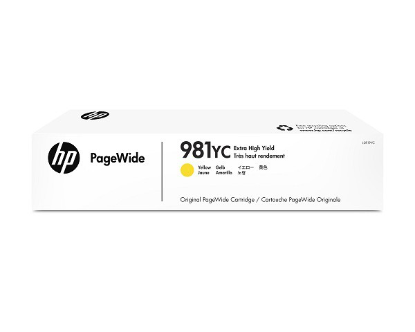 HP PageWide Contract L0R19YC (981YC) Extra High Yield -mustekasetti, 182.5 ml, keltainen