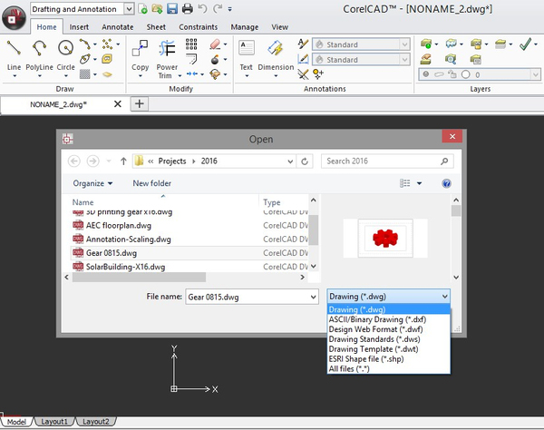 COREL CorelCAD 2016 License PCM ML Single User