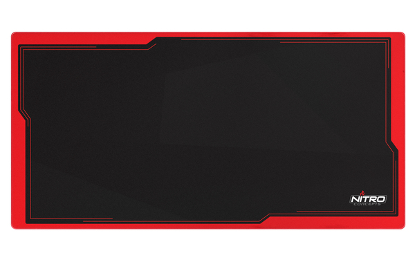 Nitro Concepts Deskmat, 4XL - gaming mousepad, black/red, 1600x800mm