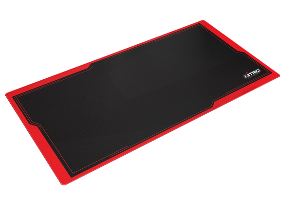Nitro Concepts Deskmat, 4XL - gaming mousepad, black/red, 1600x800mm