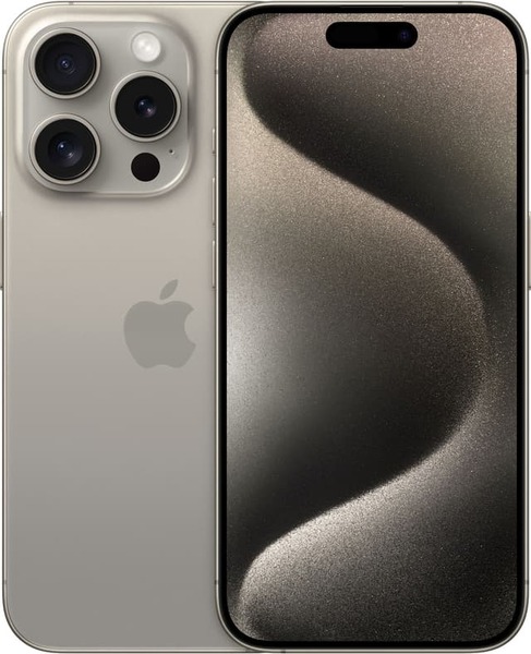 Renoverad iPhone 15 Pro 512 GB, naturligt titan (Mycket bra skick)