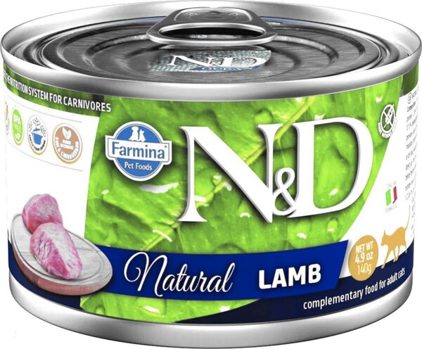 Farmina N&D Prime Lamb & Blueberry, Wet food for cats, All life stages, Grain Free, 140g