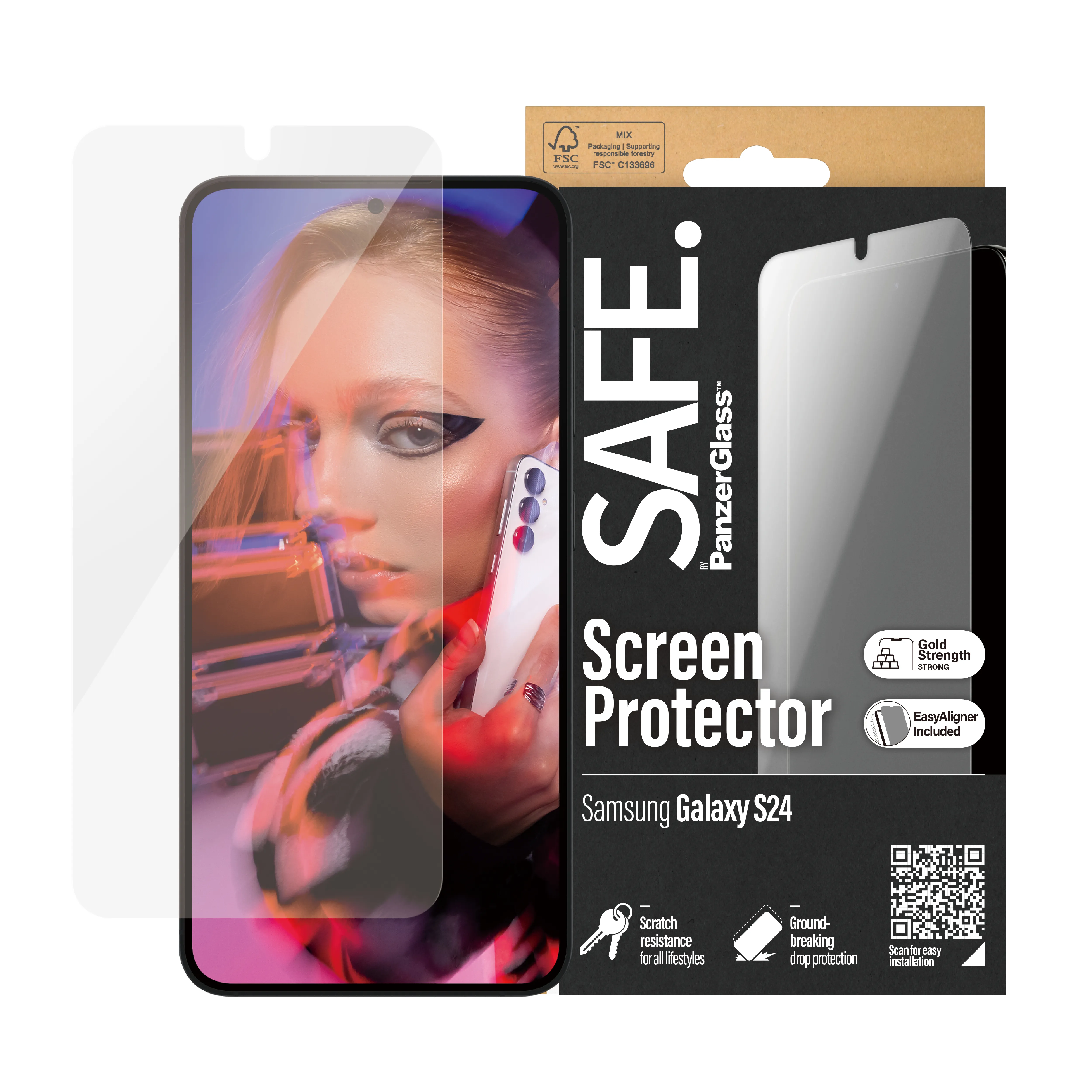 PanzerGlass SAFE Ultra-Wide Fit Galaxy S24 - Screen Protector
