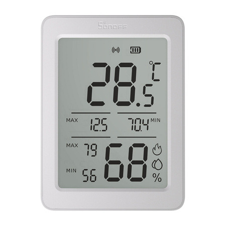 SONOFF AirGuard TH SNZB-02DR2 - Zigbee Temperature and Humidity Sensor, White, 2-Pack