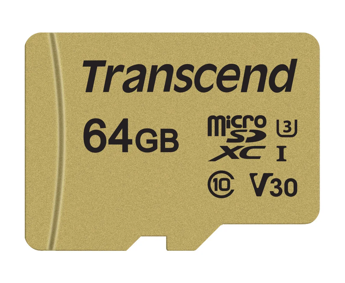 Transcend 500S 64GB MicroSDXC - memory card + SD adapter