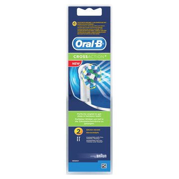 BRAUN VAIHTOHARJA ORAL-B CrossAction 2ct, paketissa 2 vaihtoharjaa. UUTUUS!!!