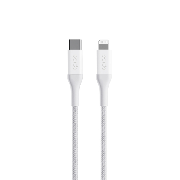 Epico UltraLink USB-C &ndash; Lightning kabel, 2 m, vit