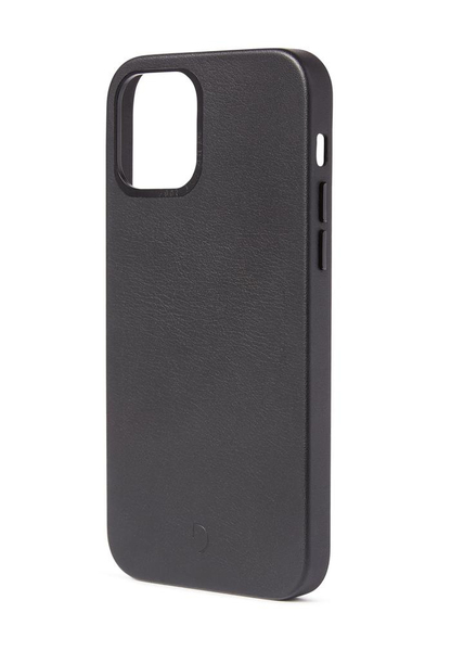 Decoded - Leather Backcover for iPhone 12 &amp; 12 Pro Black MS Comp