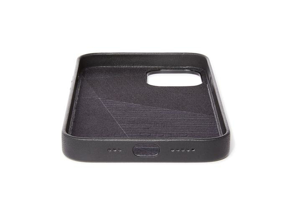 Decoded - Leather Backcover for iPhone 12 &amp; 12 Pro Black MS Comp