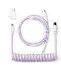 Keychron Coiled Aviator Cable -näppäimistön kierrekaapeli, vaaleanvioletti