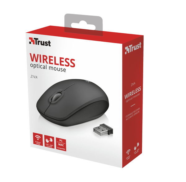 Trust Ziva Wireless - wireless mouse, Black