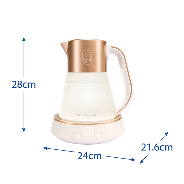 Russell Hobbs Calm 27450-70 -vedenkeitin, 1,7 l, 2400 W, White with Copper accents