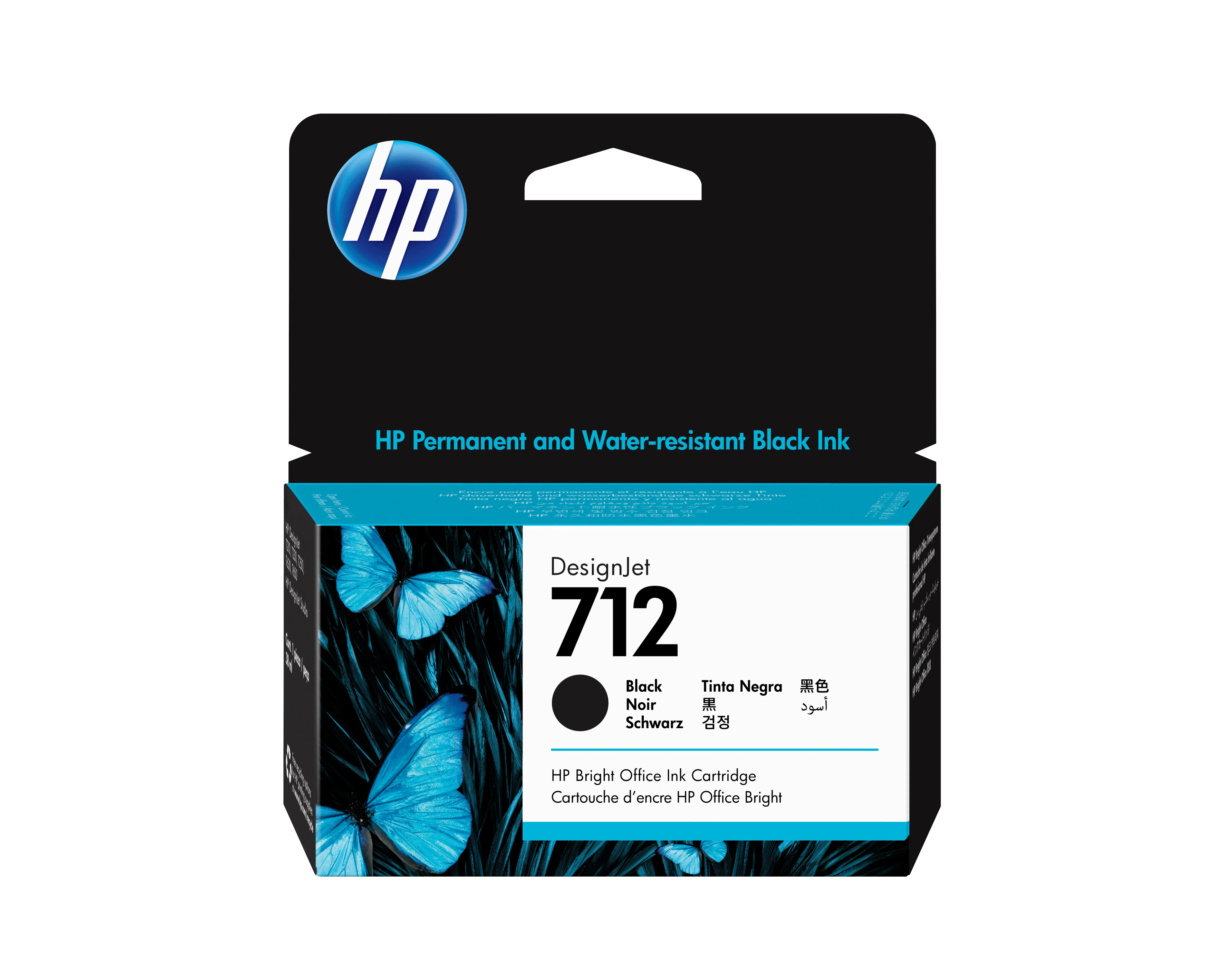 HP 712 ink cartridge, 38 ml, Black