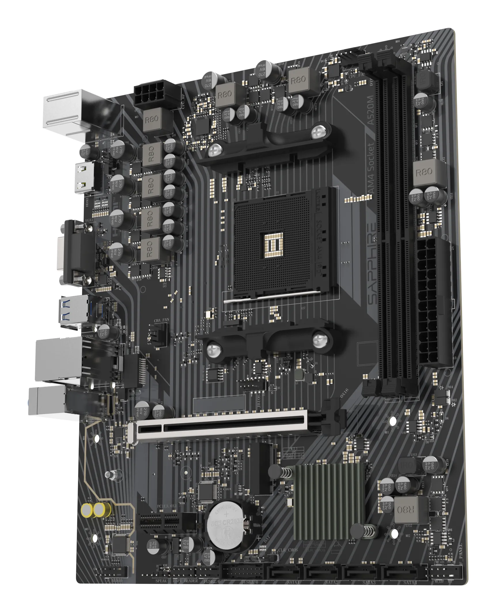 Sapphire A520M-E AM4 mATX moderkort