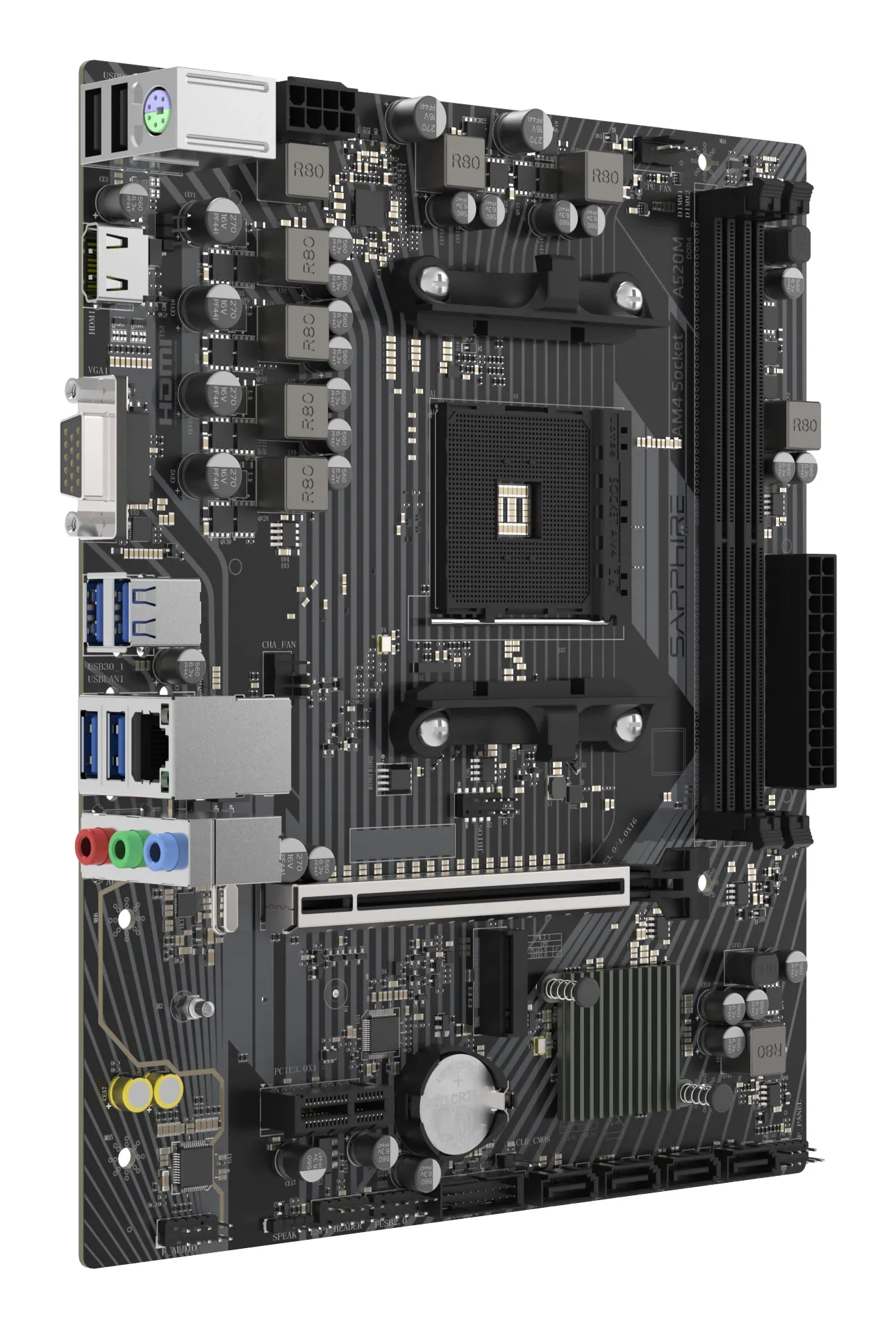 Sapphire A520M-E AM4 mATX moderkort