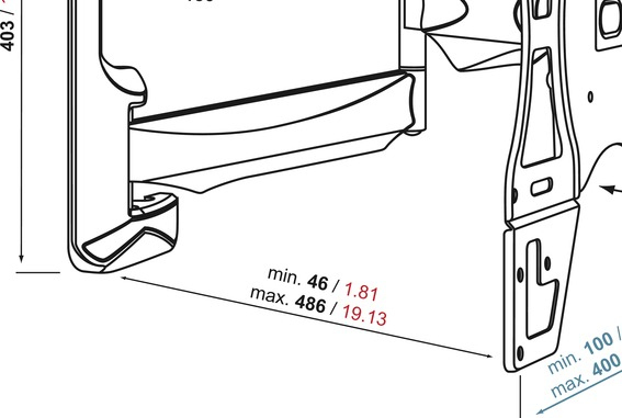 Vogel's PHW 400M Sein&auml;teline Full Turn, 32-55&quot;