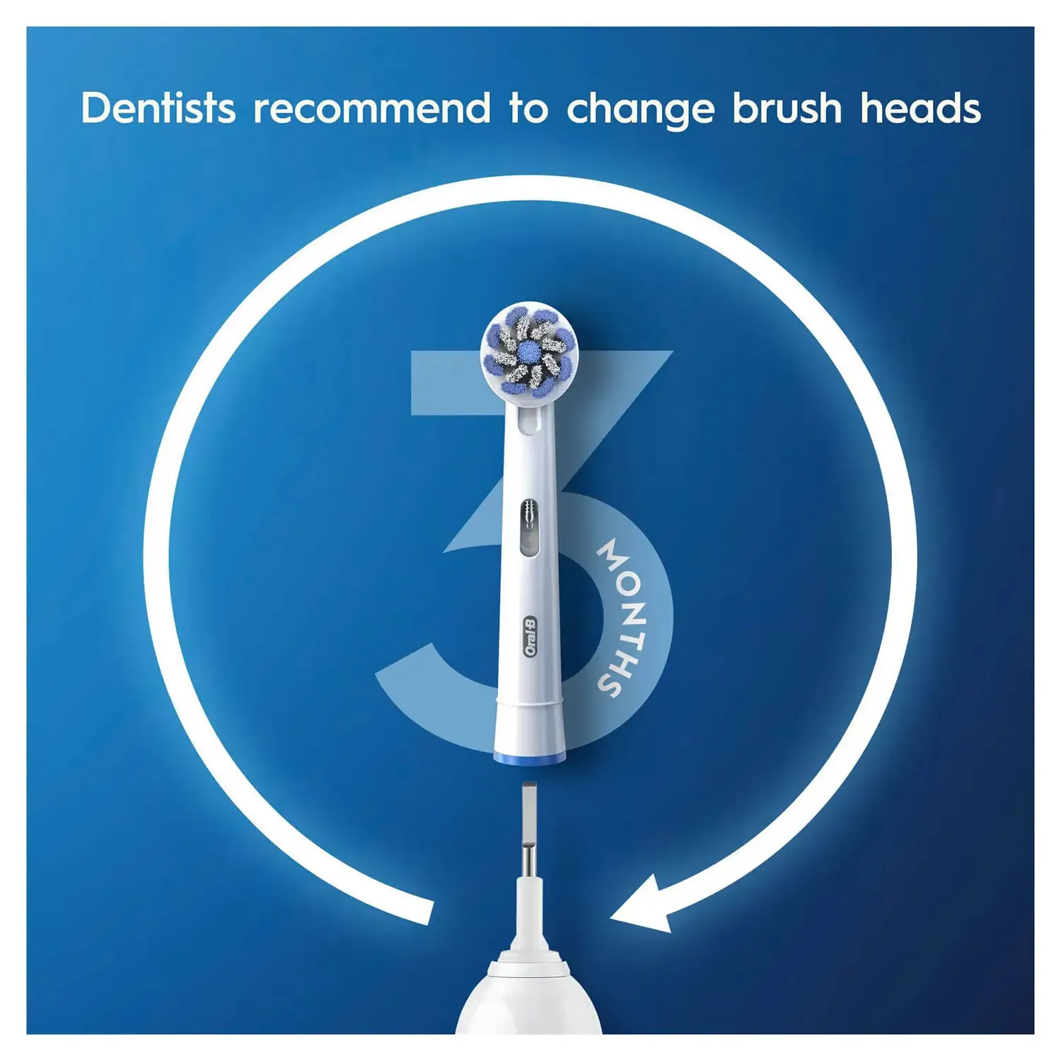 Oral-B Pro 3 3000 - eltandborste, vit