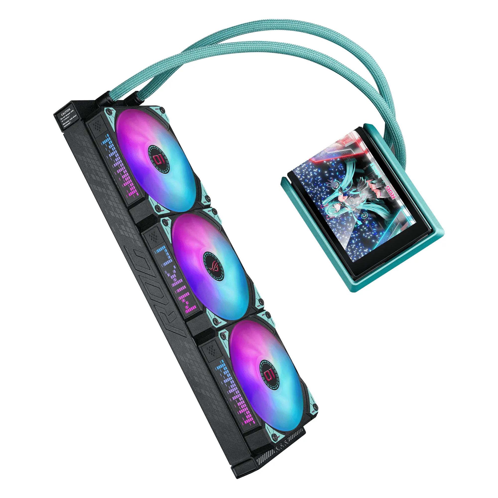 Asus ROG Ryuo IV SLC 360mm ARGB -nestej&auml;&auml;hdytin, Hatsune Miku Edition