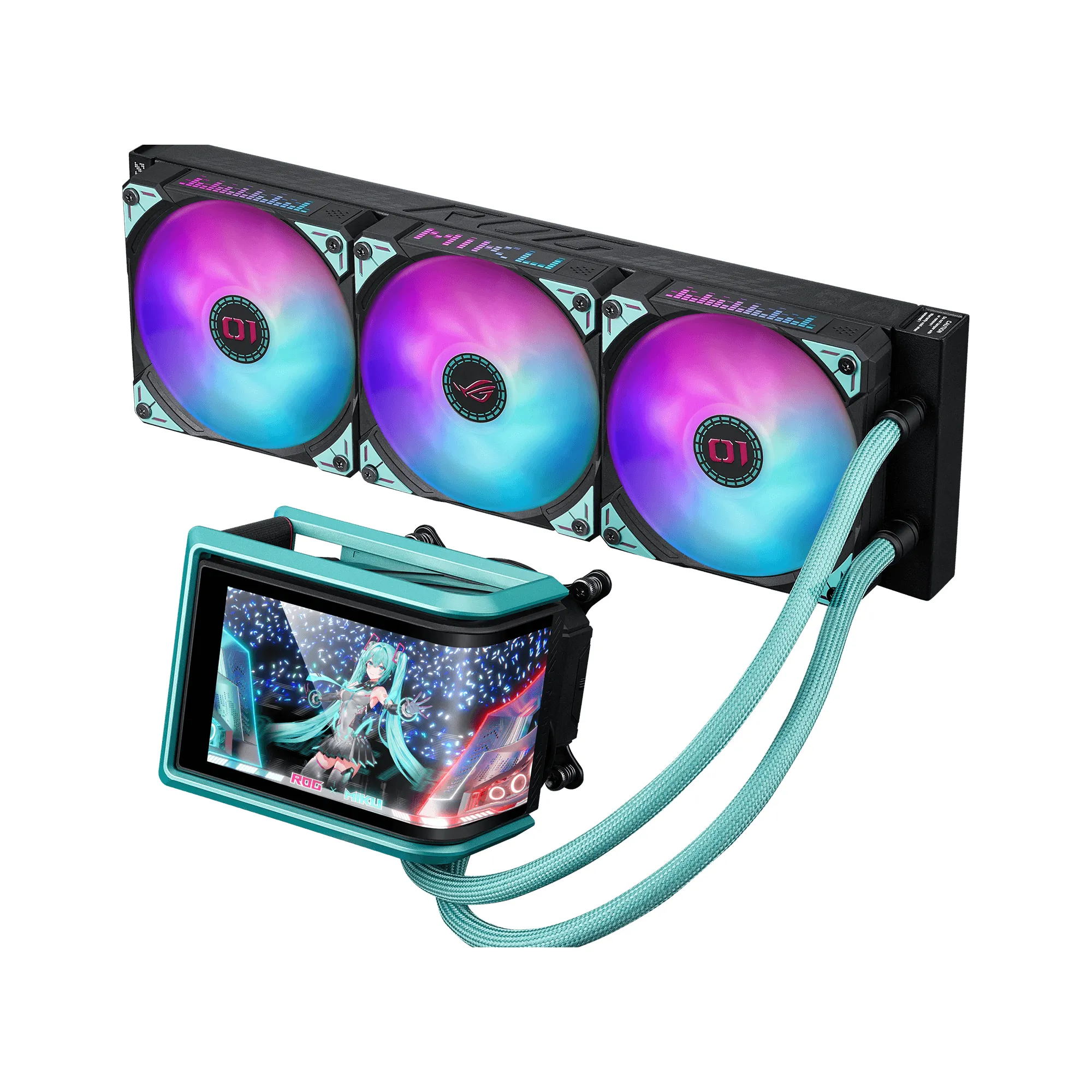 Asus ROG Ryuo IV SLC 360mm ARGB -nestej&auml;&auml;hdytin, Hatsune Miku Edition