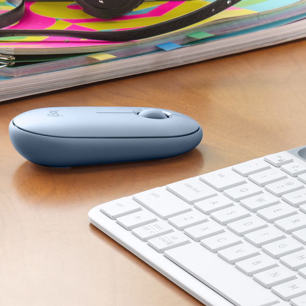 Logitech Pebble M350 - wireless mouse, blue/grey