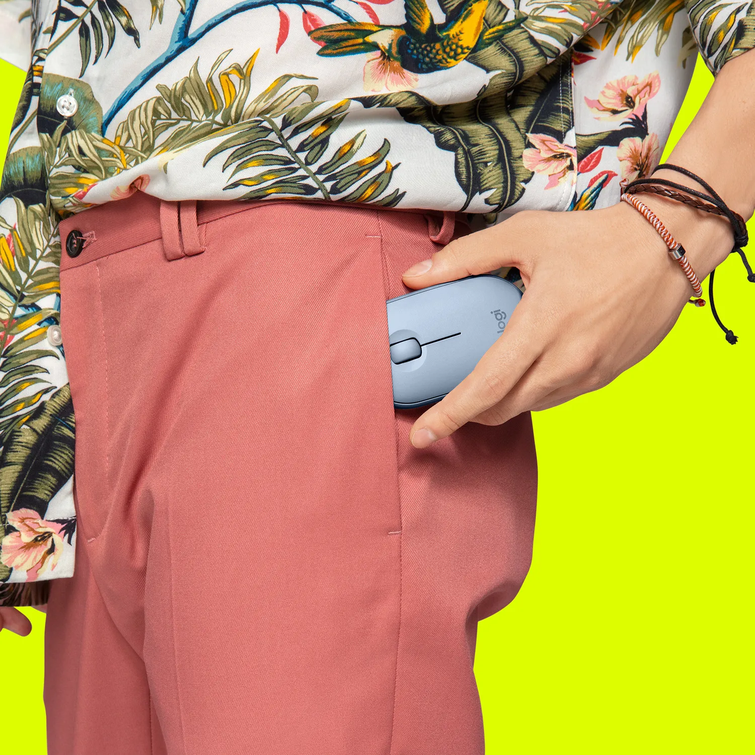 Logitech Pebble M350 Wireless Mouse, Blue Grey