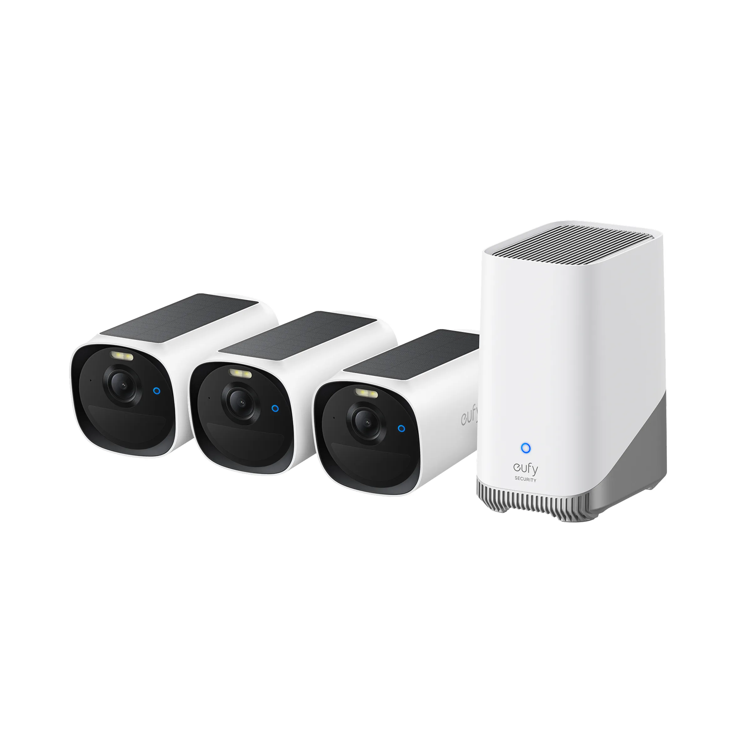 Anker eufyCam E40 3-Camera Kit - Wireless security camera system, Black, White