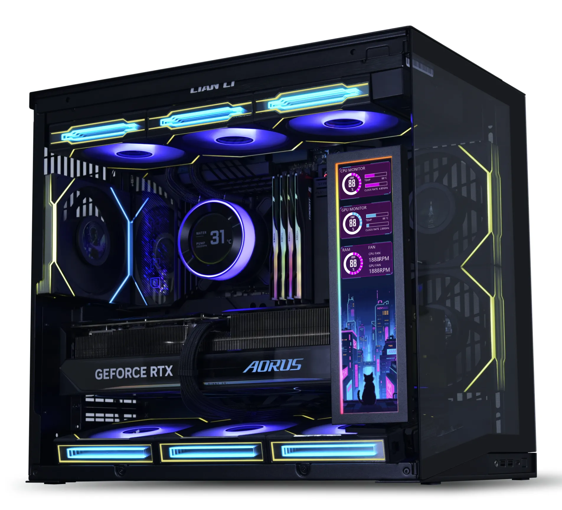 Lian Li Universal Screen, 8.8", Black