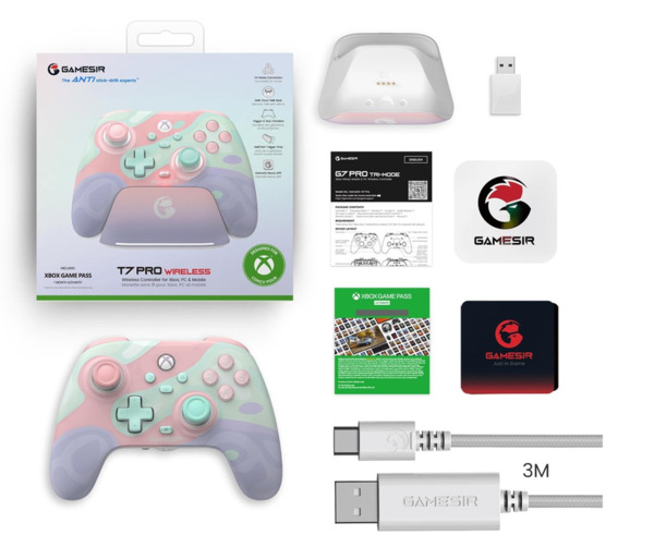 GameSir T7 Pro Tri-Mode Wireless Gamepad (Xbox, PC and Android) - Sugar Whirl