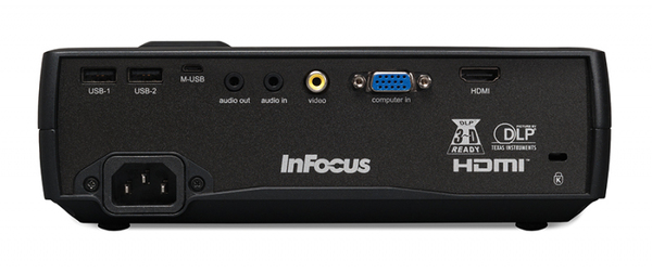 InFocus IN1116 - DLP-projektori - 3D - 2200 lumenia - WXGA (1280 x 800) - 16:10 - HD 720p