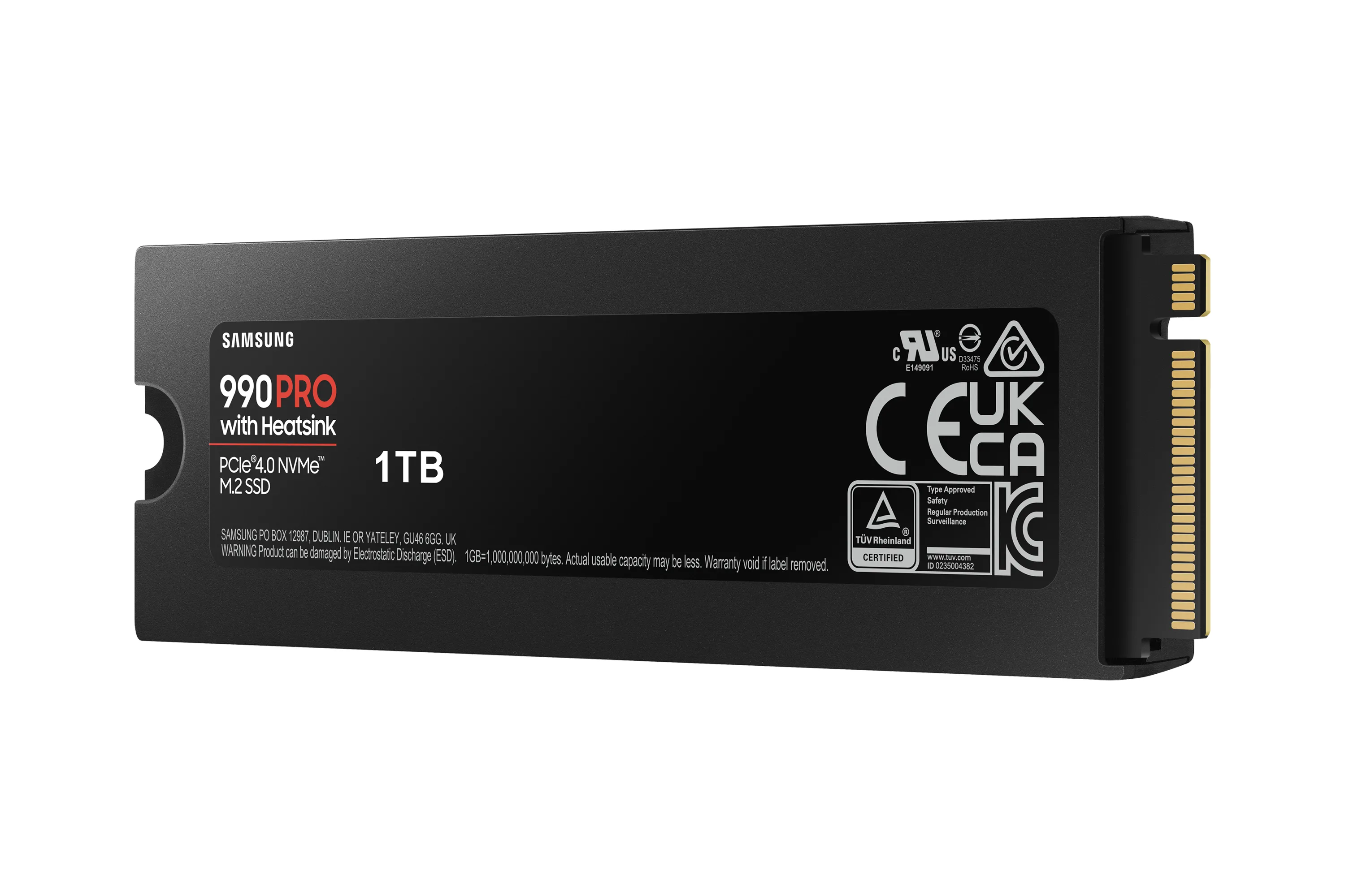 Samsung 990 Pro Heatsink 1 Tt, PCIe 4.0, M.2 -SSD-levy