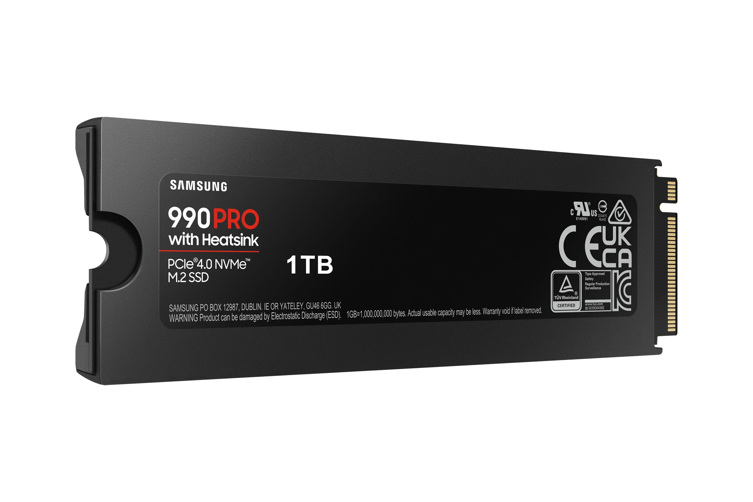 Samsung 990 Pro Heatsink 1 Tt, PCIe 4.0, M.2 -SSD-levy