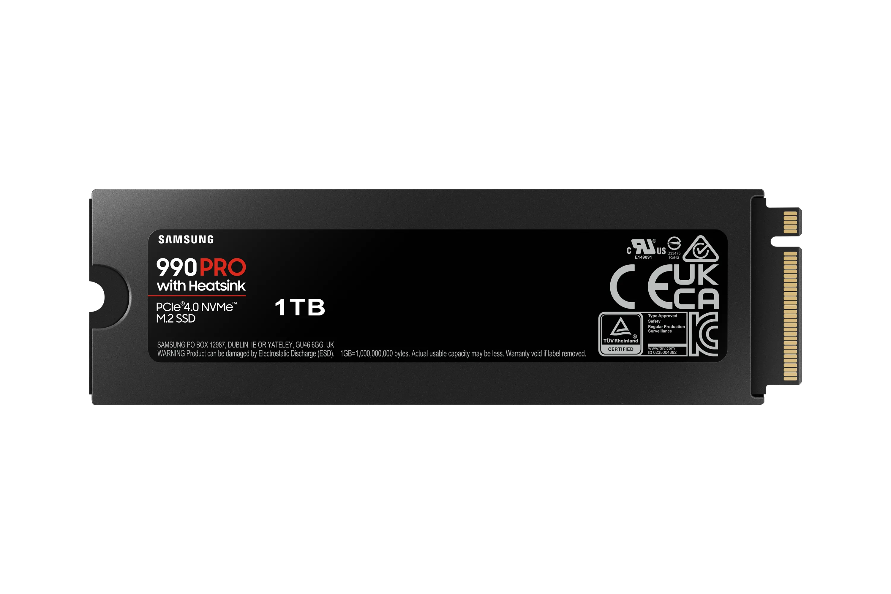 Samsung 990 Pro Heatsink 1 Tt, PCIe 4.0, M.2 -SSD-levy