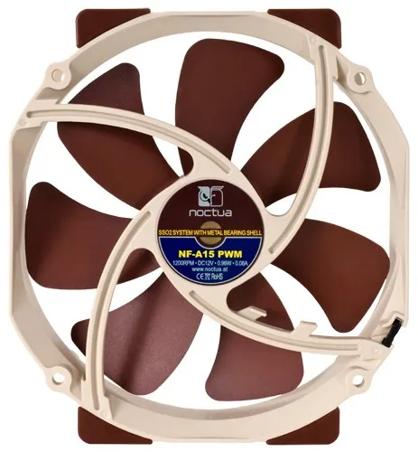 Noctua NF-A15-PWM Silent, 140mm - chassi fl&auml;kt