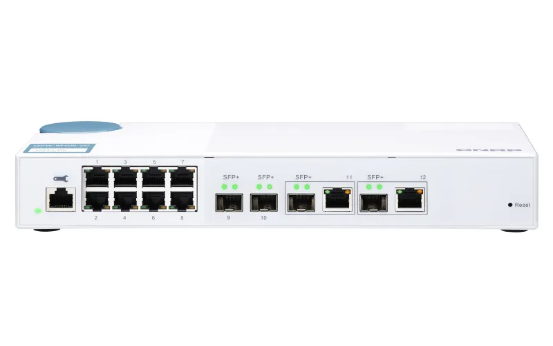 QNAP QSW-M408-2C 8 port 1Gbps 2 port 10G SFP+/ NBASE-T Combo 2 port 10G SFP+ Web Management Switch