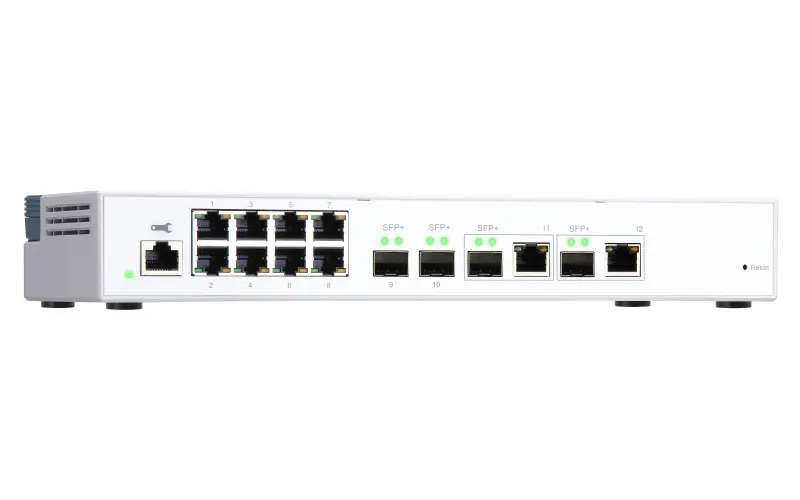QNAP QSW-M408-2C 8 port 1Gbps 2 port 10G SFP+/ NBASE-T Combo 2 port 10G SFP+ Web Management Switch