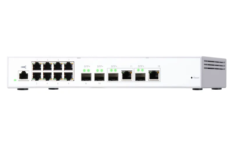QNAP QSW-M408-2C 8 port 1Gbps 2 port 10G SFP+/ NBASE-T Combo 2 port 10G SFP+ Web Management Switch