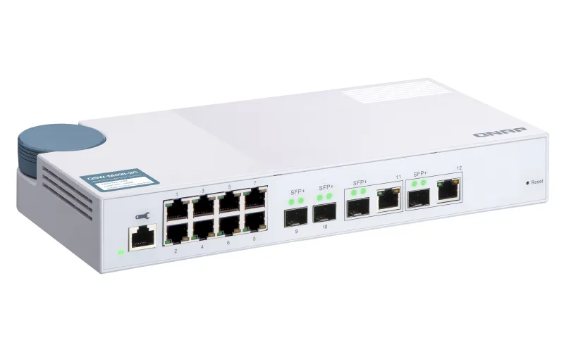 QNAP QSW-M408-2C 8 port 1Gbps 2 port 10G SFP+/ NBASE-T Combo 2 port 10G SFP+ Web Management Switch