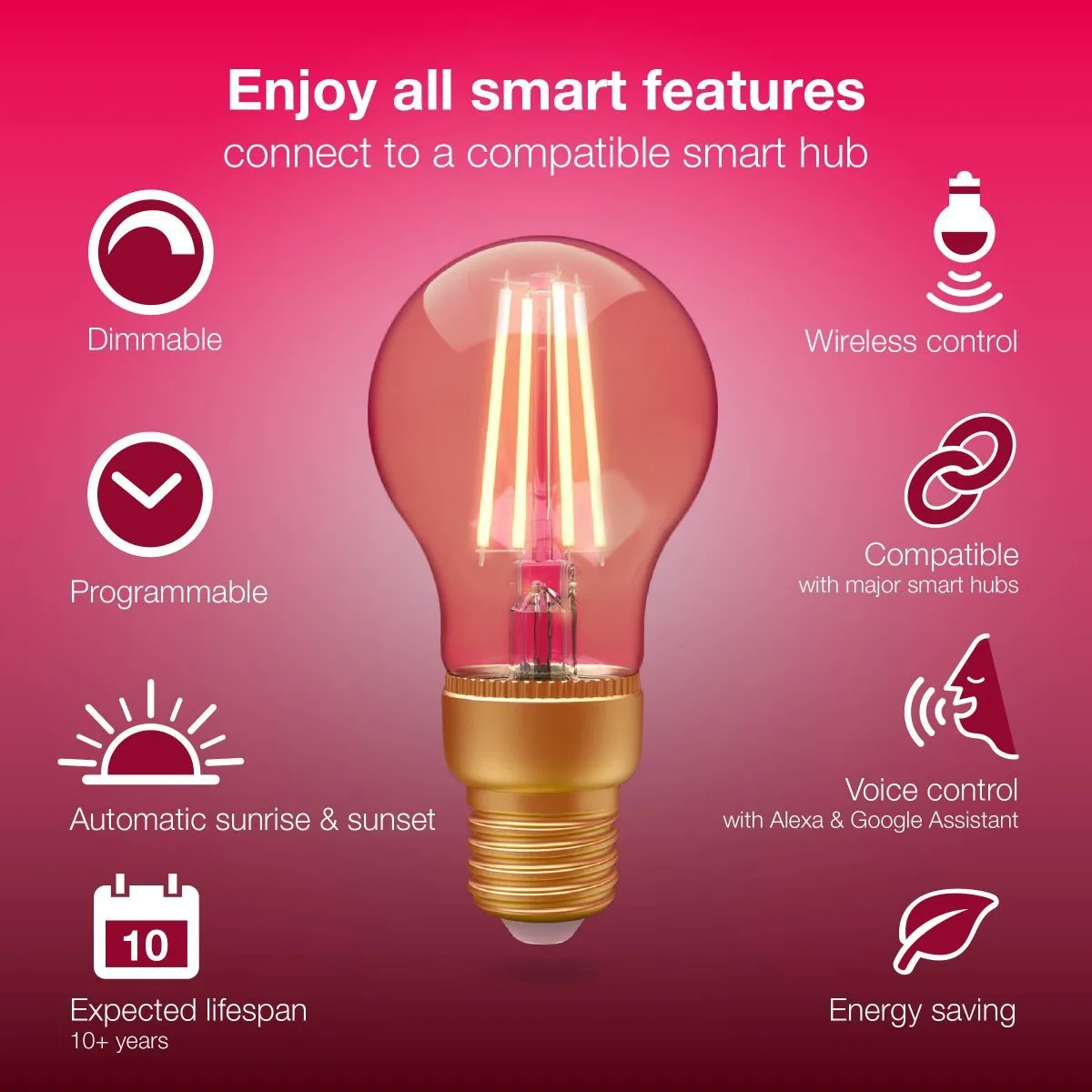 INNR Lighting 2x E27 Smart Filament Bulb