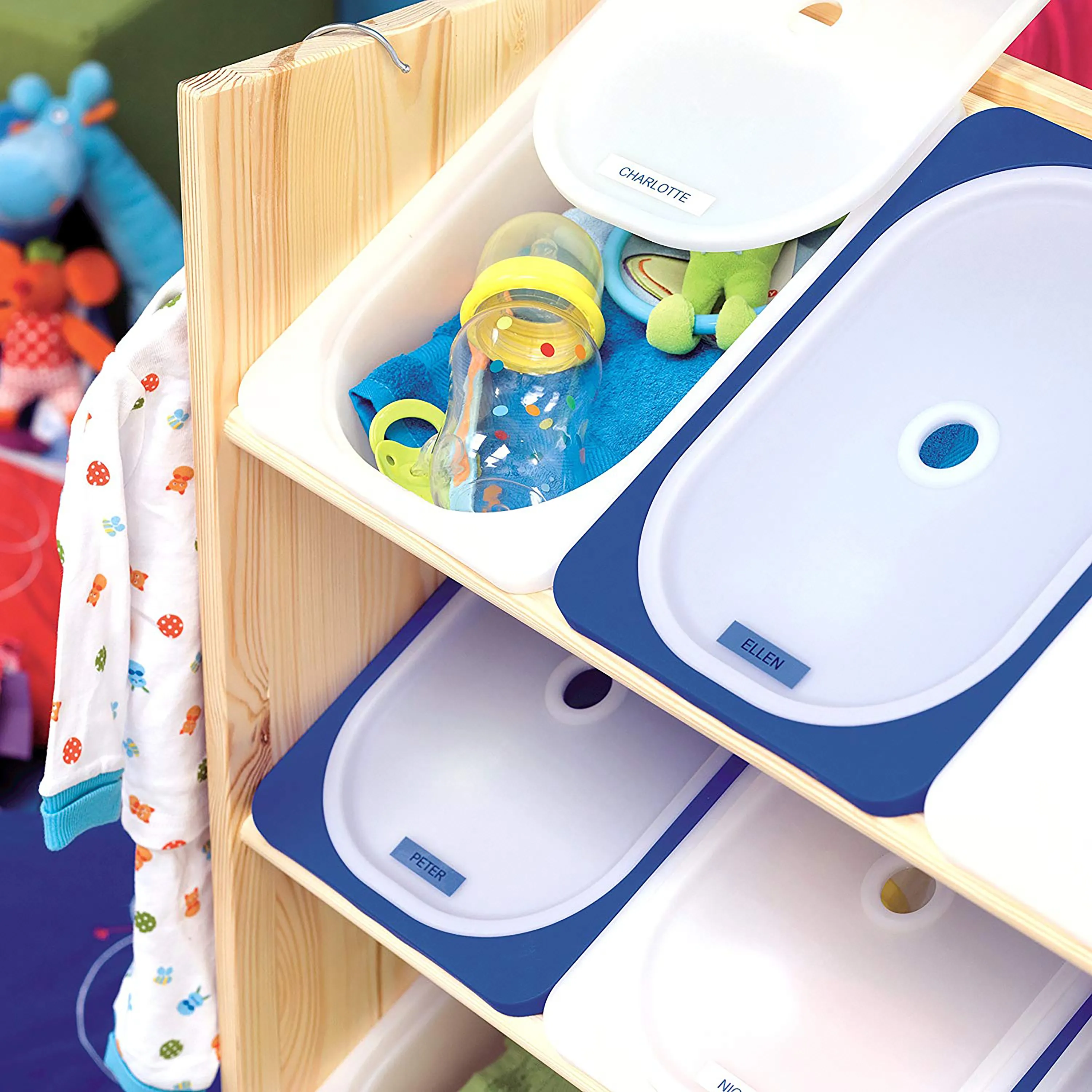 Tape D1 12mmx7m black/blue