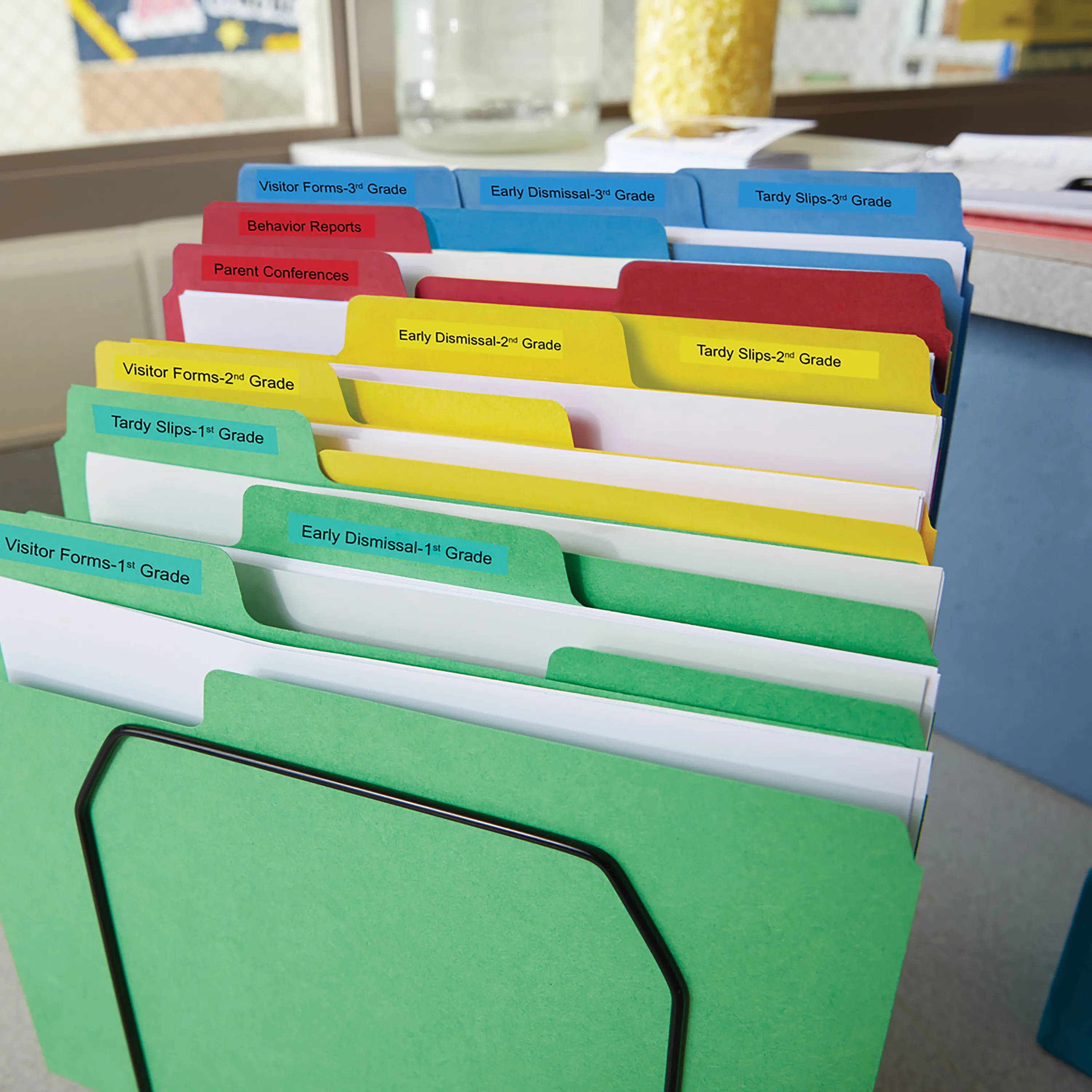 Tape D1 12mmx7m black/blue