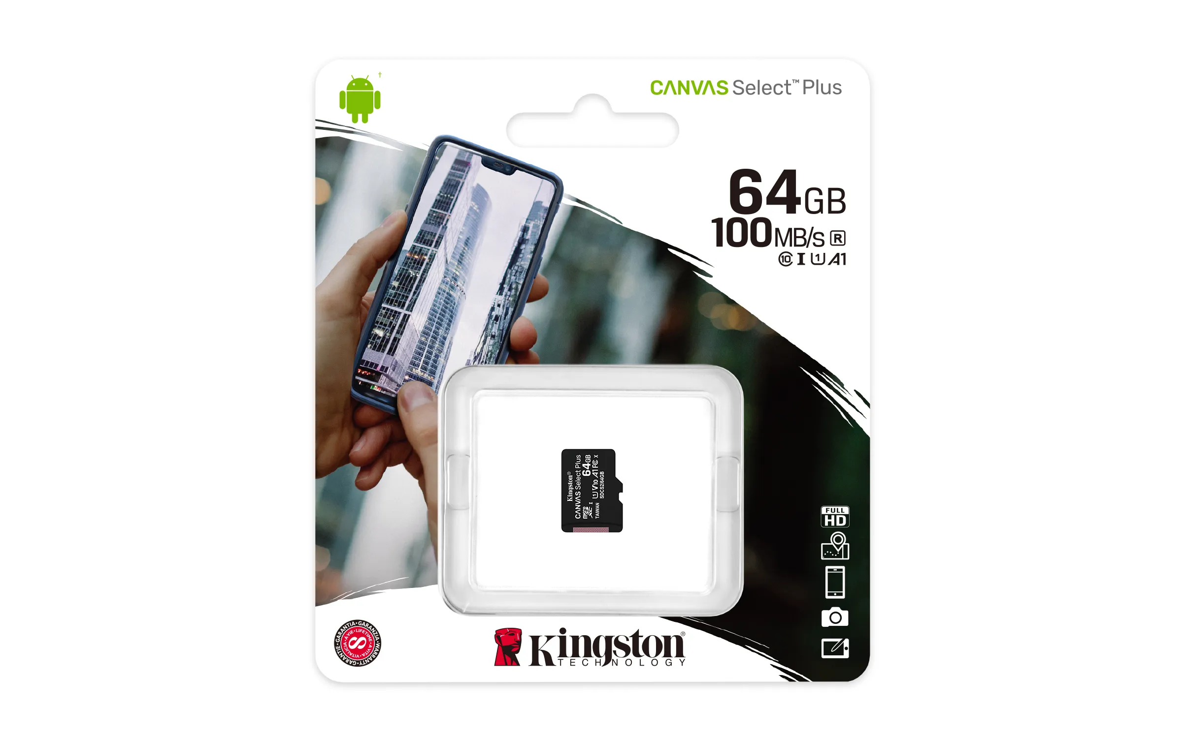 Kingston Canvas Select Plus 64 Gt MicroSDXC -muistikortti