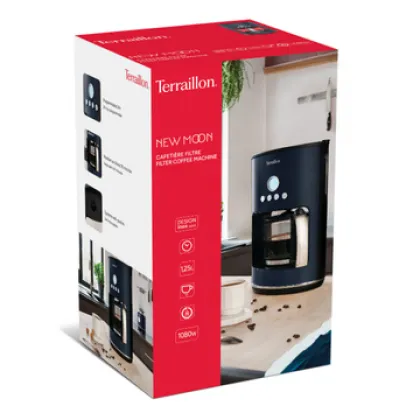 TERRAILLON New Moon TER15439 15 cups Drip Coffee Maker, Dark Blue