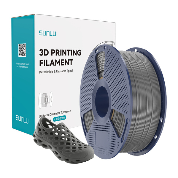 SUNLU TPU 1.75 mm, 1 kg 3D Printer Filament, Gray