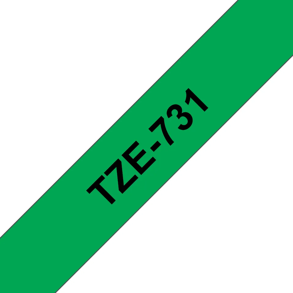 BROTHER TZ731 12 BLACK ON GREEN