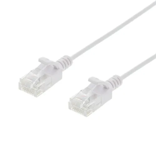 Deltaco Cat6 U/UTP -verkkokaapeli, 2 m, Ultra Slim, Valkoinen Deltaco Cat6 U/UTP -verkkokaapeli, 2 m, Ultra Slim, Valkoinen
